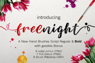 Freenight: A Hand-Brushed Script Typeface for Campaign-Ready Headlines