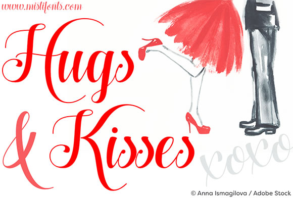 Hugs and Kisses Font: A Warm, Polished Touch for Your Brand