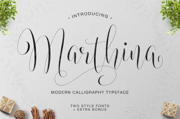 Marthina: A Flourished Script Typeface for Digital Elegance
