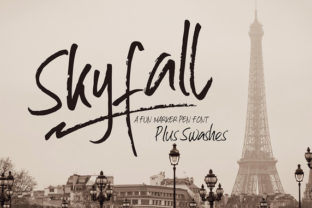Skyfall: A Playful Marker-Pen Typeface for Digital Branding