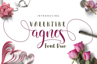 Valentine Agnes Font Duo: Elegant Handwritten Typography for Makers